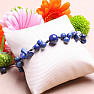 Lapis lazuli bead bracelet with Shamballa clasp