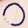 Lapis lazuli bracelet with pearl hearts