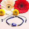 Lapis lazuli exclusive bracelet with Shamballa clasp