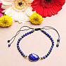 Lapis lazuli exclusive bracelet with Shamballa clasp