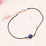 Fashion waxed cord bracelet with lapis lazuli