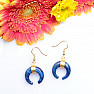 Lapis Lazuli Half Moon Earrings