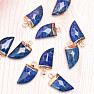 Lapis Lazuli faceted pendant Shark tooth