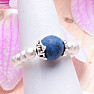 Lapis Lazuli bead ring elastic