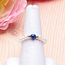 Lapis Lazuli elastic ring with mother-of-pearl