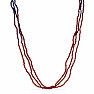 Lapis lazuli and red onyx cut bead necklace