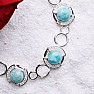 Larimar bracelet silver LD 03 Ag 925