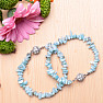 Larimar chopped bracelet with decorative magnetic clasp