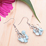 Larimar with Om symbol fashion earrings