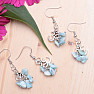 Larimar with Om symbol fashion earrings