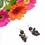 Lava stone and agate beaded earrings