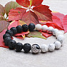 Howlit white and lava Yin and Yang men's bracelet RB Design 33