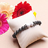 Lava stone bracelet with white magnesite and crowns