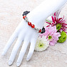 Lava stone and carnelian with dragon heads men's bracelet RB Design 63