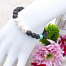 Lava stone bracelet with pearls