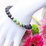 Regalite and Lava Stone Bracelet with Shamballa Clasp