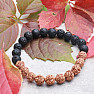 Rudraksha and Lava Stone Bracelet