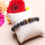 Lava stone bracelet with tiger&#39;s eye and crowns