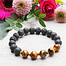 Tiger&#39;s eye and lava stones men&#39;s bracelet RB Design 40