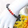 Carnelian and lava stone bracelet with Shamballa clasp