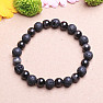 Lava stone with black ulexite beaded bracelet