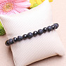 Lava stone with black ulexite beaded bracelet