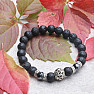 Tibetan lava stone bracelet with hematite