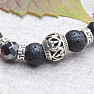 Tibetan lava stone bracelet with hematite