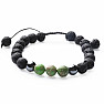 Regalite and Lava Stone Bracelet with Shamballa Clasp