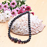 Lava stone necklace with amethyst