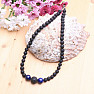 Lava stone necklace with lapis lazuli