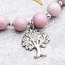 Rhodonite and Lava Stone Tree of Life Bracelet