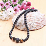 Lava stone necklace with tiger&#39;s eye