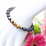 Tiger Eye and Lava Stone Bracelet with Shamballa Clasp