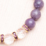 Lepidolite and cut crystal bracelet RB Design 122