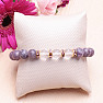 Lepidolite and cut crystal bracelet RB Design 122