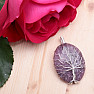 Lepidolite pendant with Tree of Life