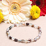 Crystal with inclusions - lodolite bracelet made of oval stones