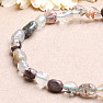 Crystal with inclusions - lodolite bracelet made of oval stones