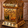 Candlestick metal lantern Tree of life on tea candles