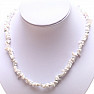 Magnesite (Howlit white) necklace chopped