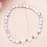 Howlit white bracelet with pearl hearts