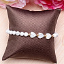 Howlit white bracelet with pearl hearts