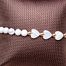 Howlit white bracelet with pearl hearts