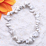 Howlite white (magnesite) chopped bracelet