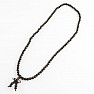 Japa Mala necklace made of ebony colored wooden beads