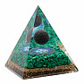 Orgonite pyramid with malachite large