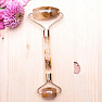 Tigerskin glass massage roller gold color