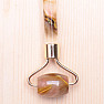 Tigerskin glass massage roller gold color