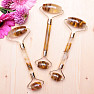 Tigerskin glass massage roller gold color